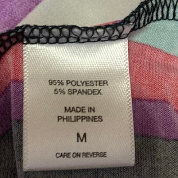 New York & Company Multicolor Striped Short Sleeve Stretch Maxi Wrap Dress Sz M - Picture 6 of 6